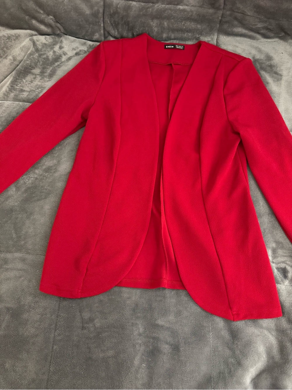 Red Women's Ponte Jacket & Pant Jumpsuit Set - Picture 4 of 9